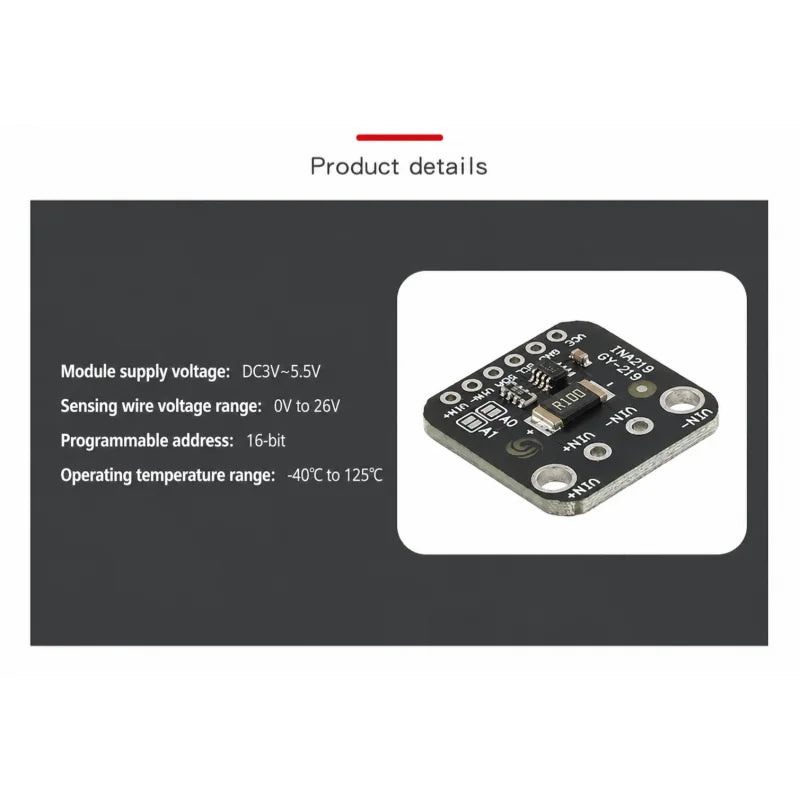 2pcs Original Genuine INA219 Digital Current Sensor Module I2C Interface Programmable / Power Current Monitoring
