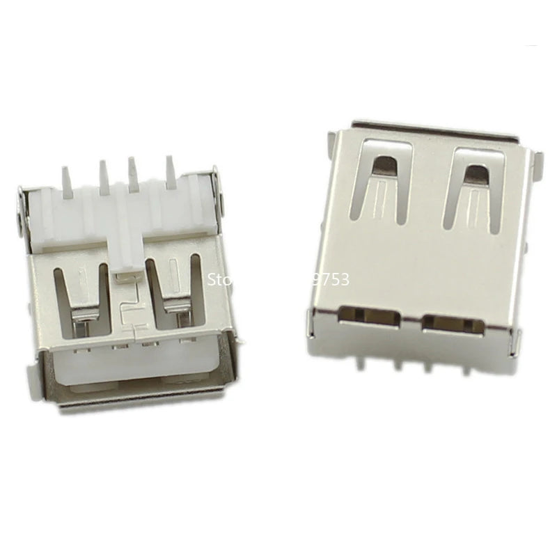 5PCS USB Interface Socket Type A Standard Port Female Male Solder Jacks Connector DIP Straight Vertical Bend Needle PCB Socket