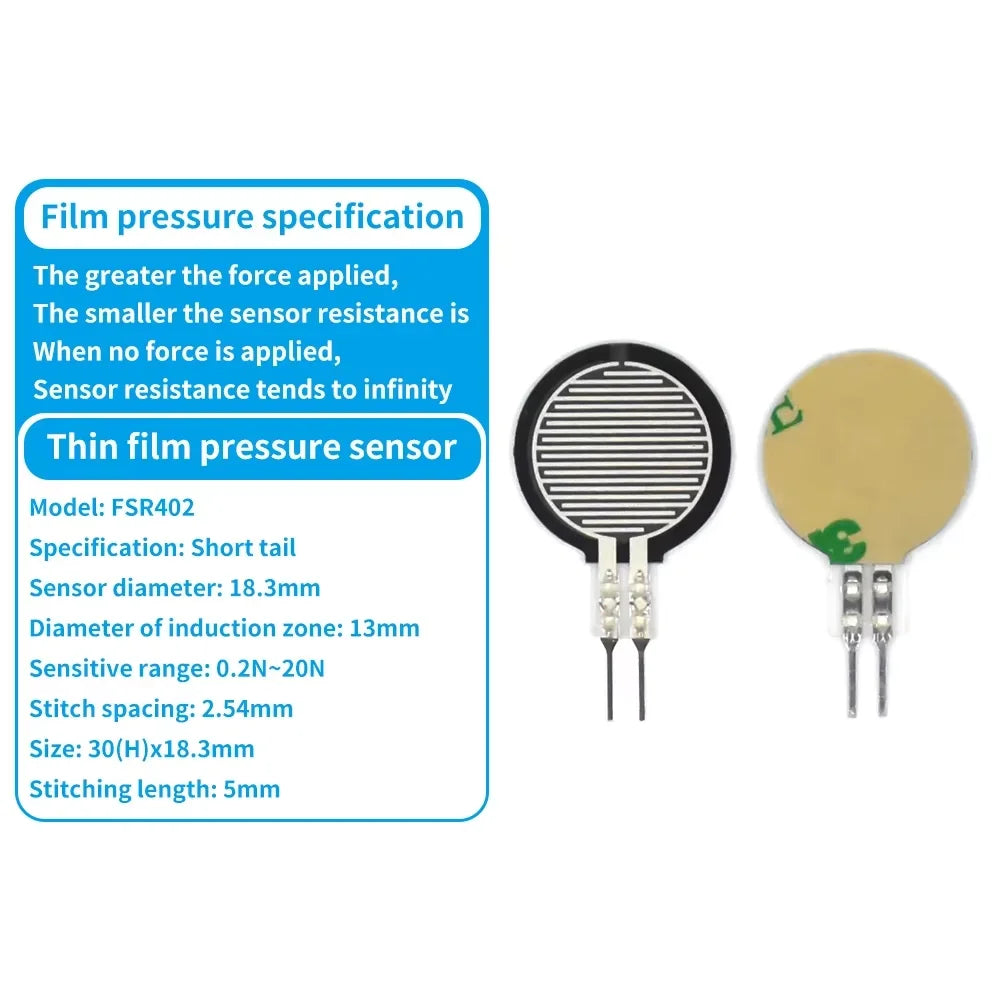 FSR400 FSR406 FSR402  Force Sensitive Resistor 0.5 inch For Arduino compatible Force Sensing Resistor