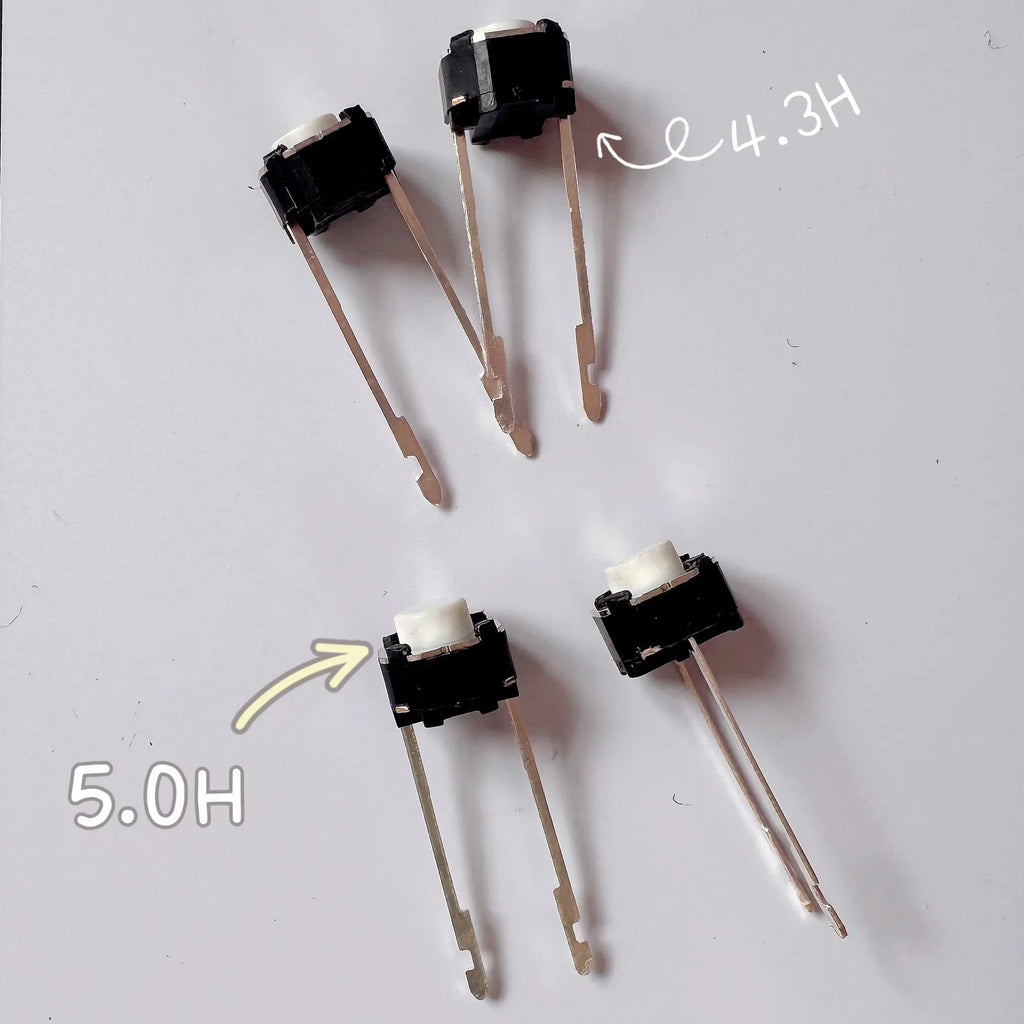 30PCS 6x6x5/4.3mm Middle 2PIN DIP Long Pin Mini Push Button Switch for Audio PCB Mounting Momentary Tact Switch Button