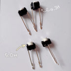 30PCS 6x6x5/4.3mm Middle 2PIN DIP Long Pin Mini Push Button Switch for Audio PCB Mounting Momentary Tact Switch Button