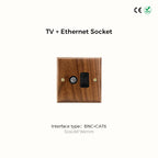 Avoir Retro Black Walnut Panel Toggle Switches USB Type C FR EU Socket Outlet Brass Lever Wall Light Switches Cat6 Rj45 For Home