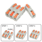 10/50pcs Wire Connector Spliceable Hard Wire Direct Insertion Multi Input And Multi Output Fast Wiring Terminal Block