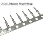 50pcs Micro JST MX1.25 Straight needle/curved needle Connector 2Pin~12Pin Male Pin Header Right Angle 90°/180° 1.25mm Pitch