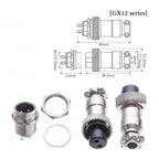 GX12 2 3 4 5 6 Pin Docking Aviation Plug Socket Waterproof Circular Connector