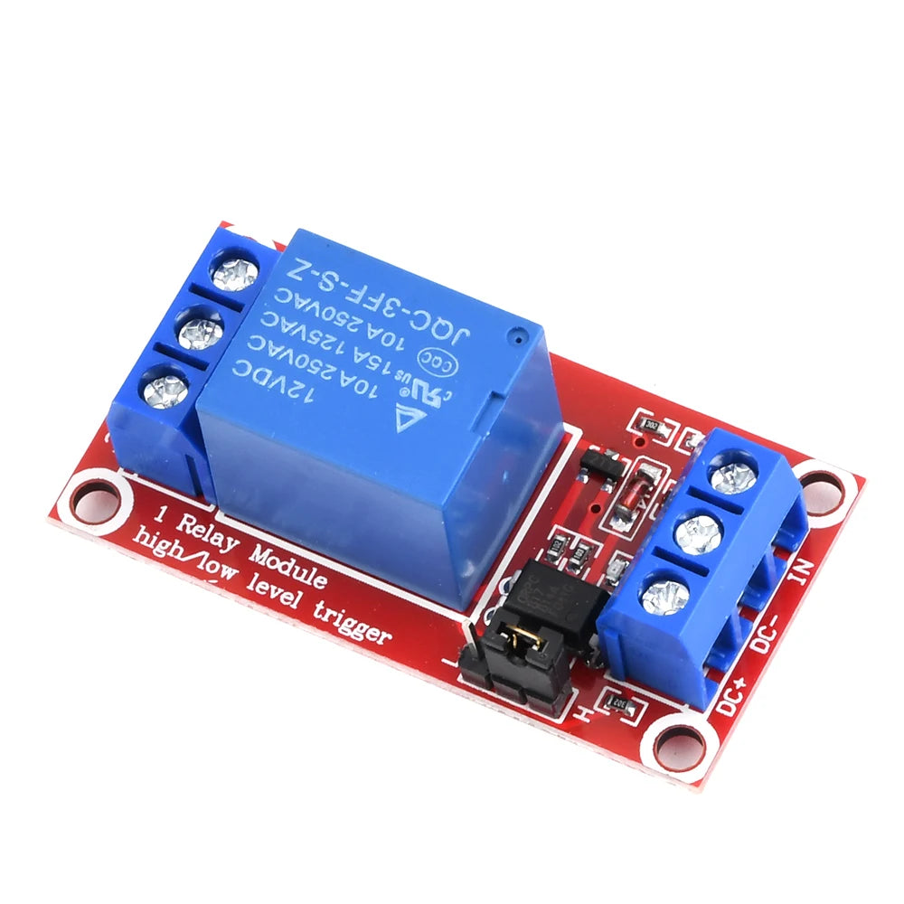 12V 1-channel relay module, using bidirectional optocoupler isolation, with strong driving capability and stable performance