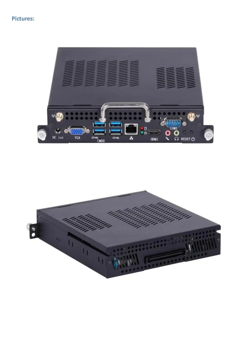 Hot Sale OPS-C180*195*42MM Size X86 H110 Socket 6th Gen Core i3 6100 Processor DDR4 OPS Mini PC VGA For School All In One
