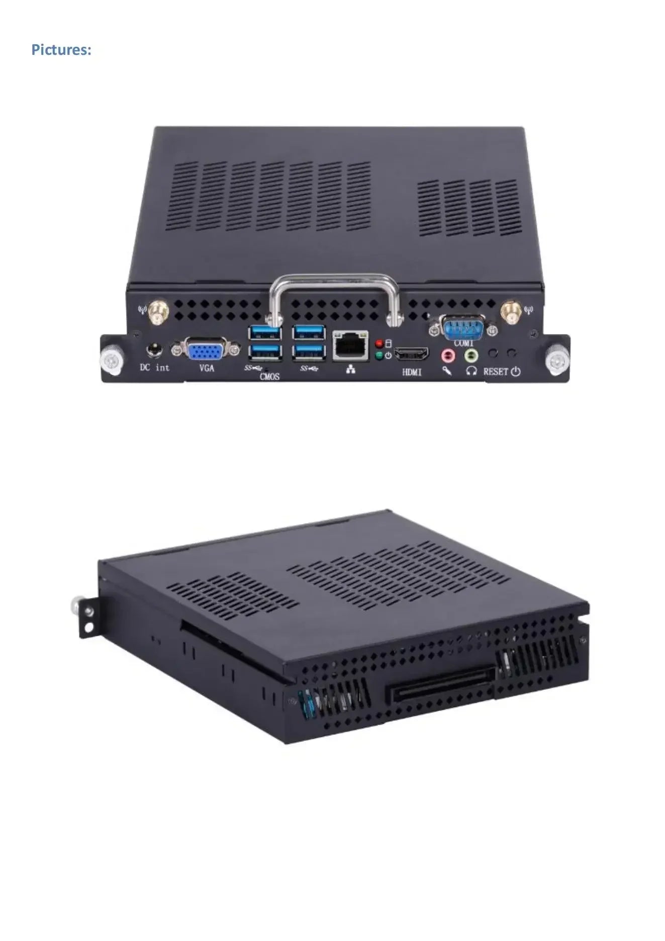 Hot Sale OPS-C180*195*42MM Size X86 H110 Socket 6th Gen Core i3 6100 Processor DDR4 OPS Mini PC VGA For School All In One