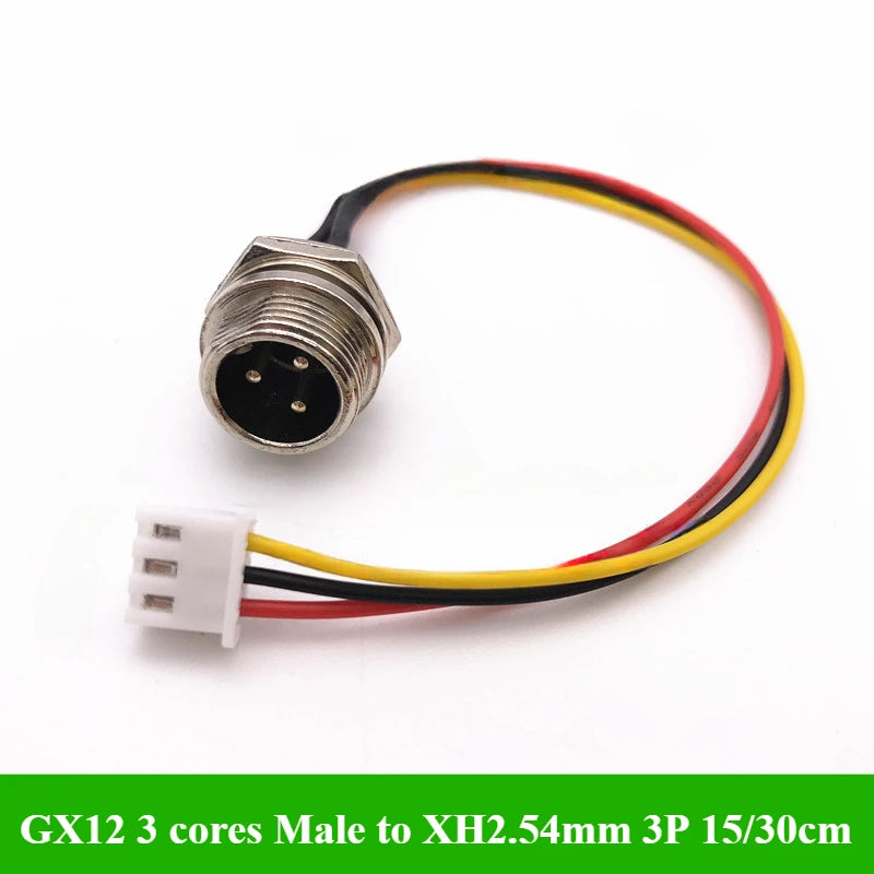 GX12 GX16 GX20 Aviation Plug To XH2.54 Terminal Wire 2 3 4 5 6 Pin M12 Male Head Adapter Cable Connector Extension Line 15/30cm