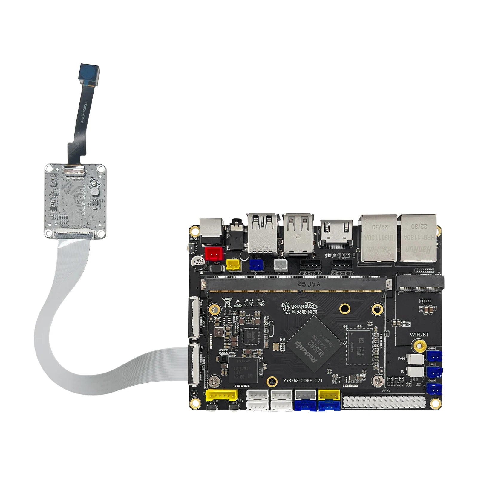 Youyeetoo YY3568 ARM AI Dev Board Rockchip RK3568 Quad Core A55 Motherboard Dual Gigabit Ethernet WiFi6 Android11 Debian Support