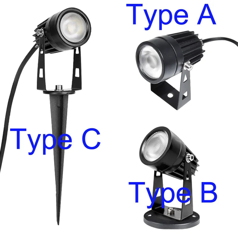 IP65 LED Lawn Lamp COB Light DC12V AC110V 220V Outdoor Waterproof Pathway Garden Spot Bulb 5W 3W Decor Landscape Light