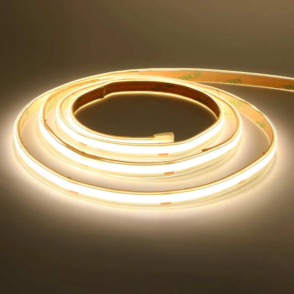 12V 24V Waterproof COB LED Strip Light 3000K 4000K 6000K IP67 Flexible Led Tape 480LEDs/m 5m 10m 20m 0.5m 1m 2m Linear Lighting
