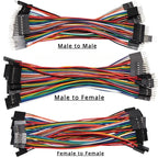 10PCS 2.54MM Pitch Wire Dupont Line Female to Female 1P2 3 4 5 6 Pin Dupont Cable Connector JUMPER Cable Wire for PCB 3D Printer