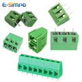 10pc PCB Screw Terminal Block 128-3.5/3.81/5.0/5.08/7.5/7.62-2P 3Pin Spliceable 0.15/0.2/0.25/ 0.3inch Pitch Rohs Wire Connector