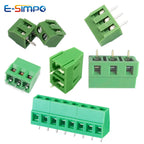 10pc PCB Screw Terminal Block 128-3.5/3.81/5.0/5.08/7.5/7.62-2P 3Pin Spliceable 0.15/0.2/0.25/ 0.3inch Pitch Rohs Wire Connector