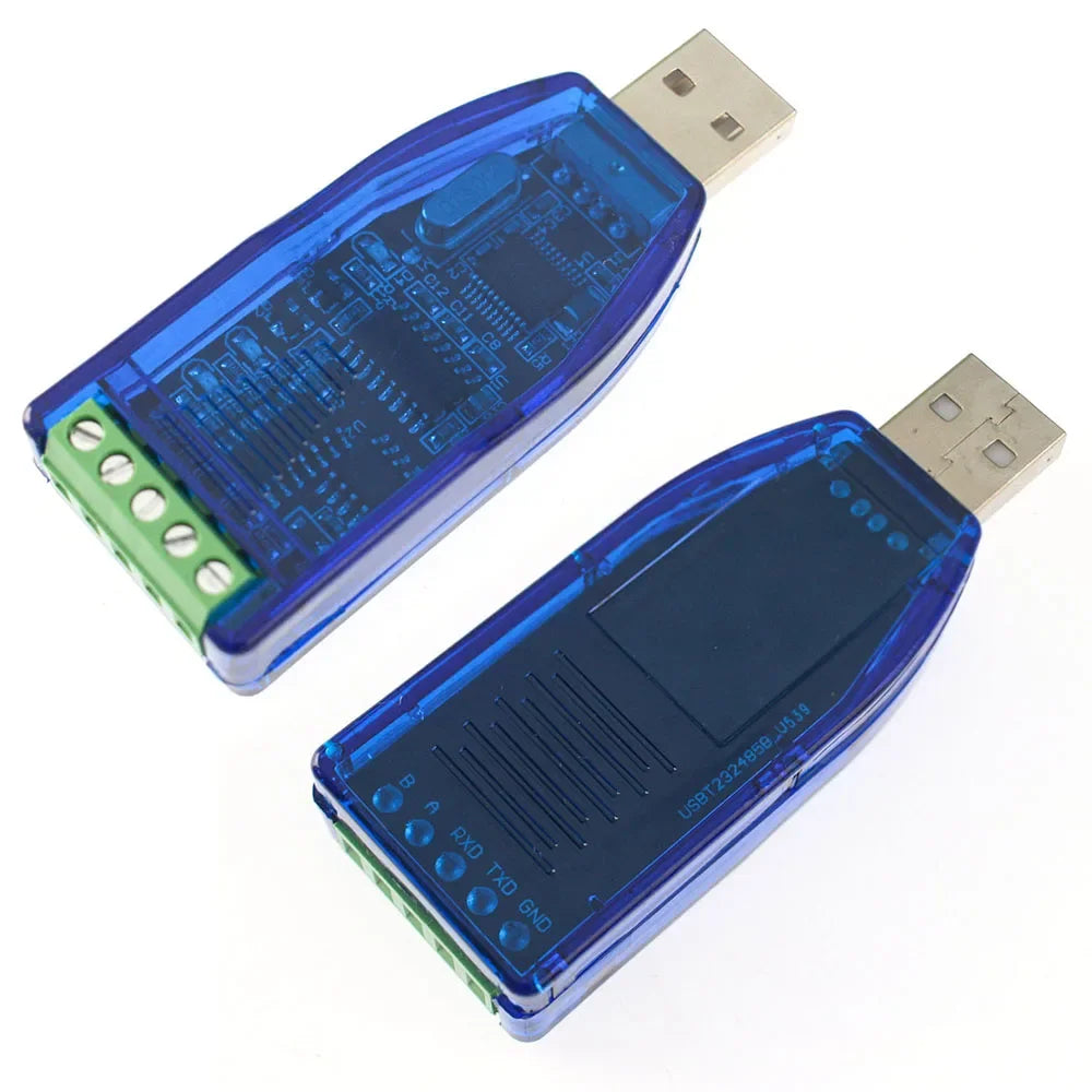 Industrial USB To  RS232 RS485 Converter Module with TVS Protection Bidirectional Half-Duplex Modbus RTU for PLC/SCADA Systems