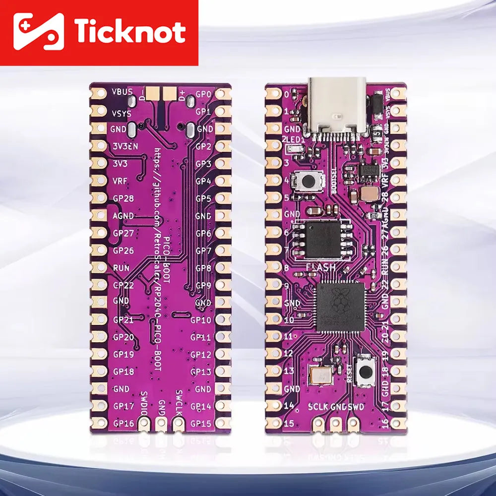 Raspberry Pi Pico Board Picoboot RP2040 Dual-Core 264KBSRAM and 16MB Flash Microcomputers High-Performance Cortex-M0+ Processor