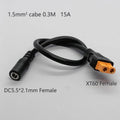 1PC XT60 To DC5.5*2.1/2.5mm Power Adapter Cable1.5mm² Cabe 30CM 15A Connector For Solar Charger Battery Charging Adapter Wiring