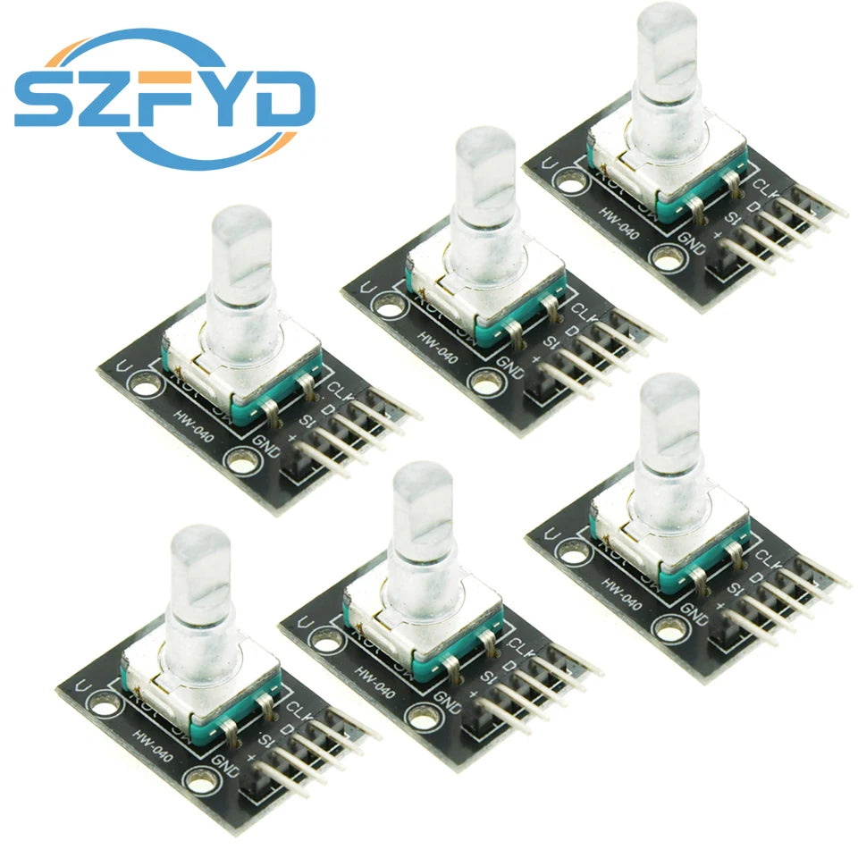 1-10PCS 360 Degree Rotary Encoder Module KY-040 Brick Sensor Development Board with Knob Cap Potentiometer KIT DIY for Arduino
