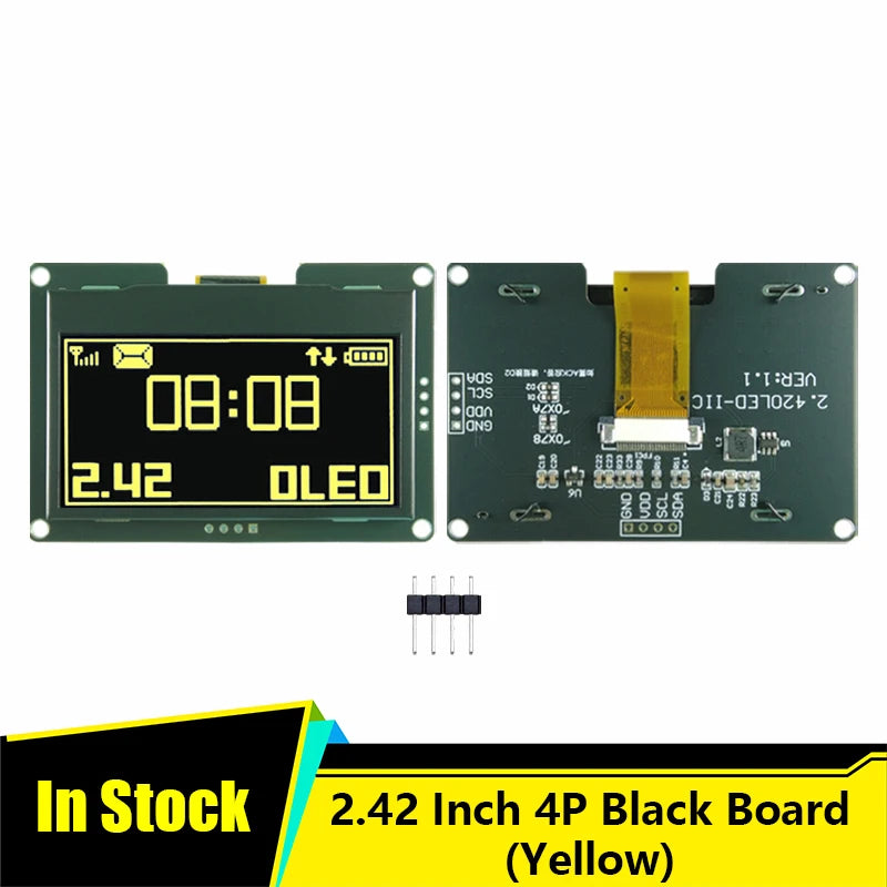2.42 inch 128x64 OLED LCD Display Module SSD1309 12864 7 Pin SPI/IIC I2C Serial Interface for Arduino UNO R3 C51