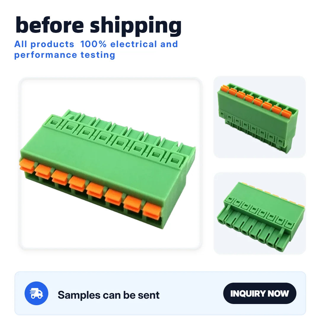 AOSI Factory Hot Sale Tool-free Pluggable 2EDGKN-5.08 DIN Rail Terminal Block