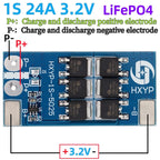 BMS 1S 12A 16A 24A 3.7V LiFePO4 Lithium Battery Protection Board 18650 4.2V Charging Voltage/Short Circuit/Overcharge Prevention