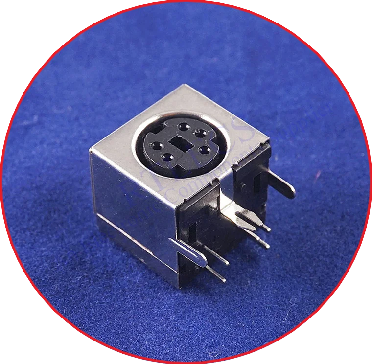 10 Pcs Connnector Mini Din 3 4 5 6 7 8 9 Pin Female Circular Receptacle Power Sockets MD-SM Shield Right Angle Through Holes PCB