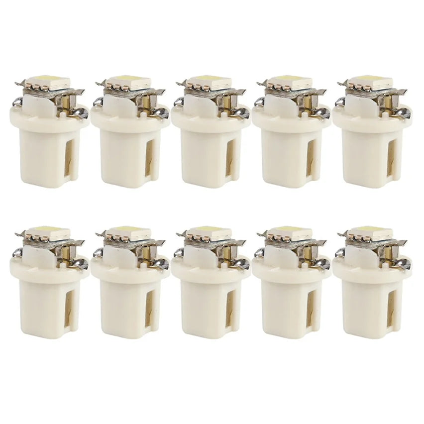 10pcs T5 B8.5d LED Car Interior Lights Instrument Panels Bulbs Low Power 5050 SMD Automobile Dashboard Switch Lamp 12V Luces
