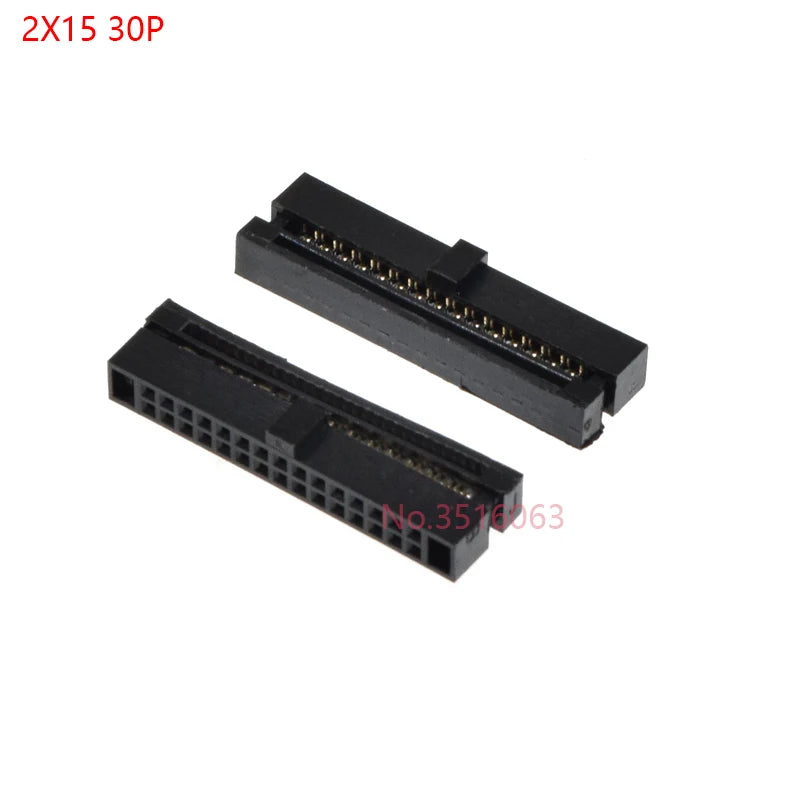 5/10pcs 1.27mm Pitch Fc-6/8/10/16/20/40 Pin Female Header Idc Socket Connector For 0.635mm Flat Ribbon Cable Wire 6p 10p 20p 40p