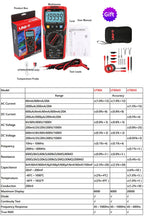 UNI-T Multimeter Professional UT890C UT890D+ UT89X UT89XD UT89XE UT60S UT60BT UT61B+ UT61D+ UT61E Plus Electrical Multi Meter