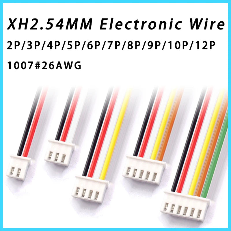 10PCS SH1.0 MX1.25 ZH1.5 PH2.0 XH2.54 Electronic Wire Cable Connector 2/3/4/5/6/7/8/9/10/12 Pin Plug 10CM/20cm/30CM Wire Length