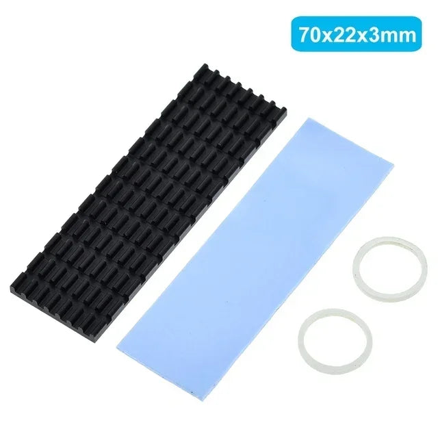 Aluminum Cooling Heatsinks Thermal Pads Heat Dissipation Radiator Thickness 3mm 6mm for M.2 NGFF SATA PCI-E NVME M2 SSD Heatsink