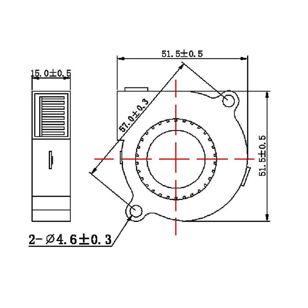 DC 5V 12V 24V 50x50x15mm Brushless Centrifugal Cooler 2Pin Radial Fan 5015 Turbo Blower 5cm 50mm Radiator for 3D Printer Cooling