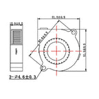 DC 5V 12V 24V 50x50x15mm Brushless Centrifugal Cooler 2Pin Radial Fan 5015 Turbo Blower 5cm 50mm Radiator for 3D Printer Cooling