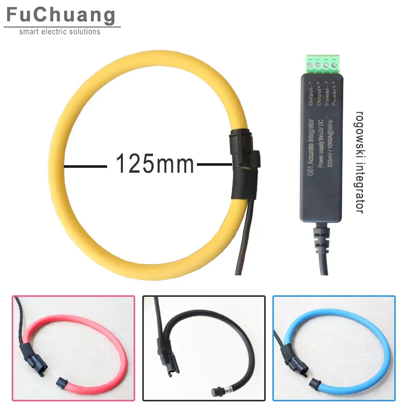 Clamp On Flexible Rogowski Coil FRC420-G1 Input 3000A Output 333mV 1000mV 3000mV Split Core CT Used for Network-analyzer