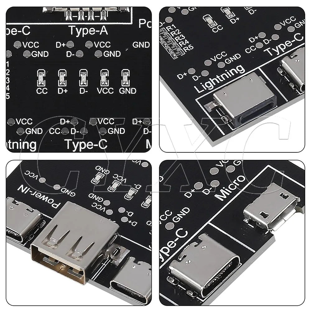 DT3 Data Cable Detection Board Type-C Micro USB C Cable Tester Short Circuit On Off Switching Diagnose Tool for iOS Android