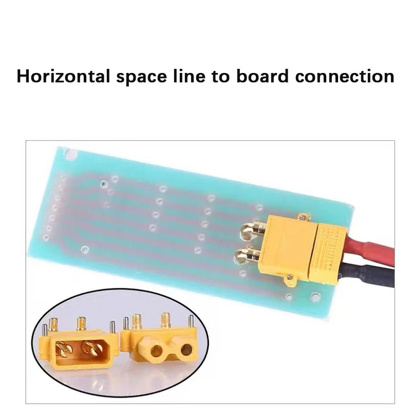 5/10 Male Female connector PCB board XT30-60PW Banana Golden head Right Angle Horizontal connector Male Heat Shrink Gold Plated