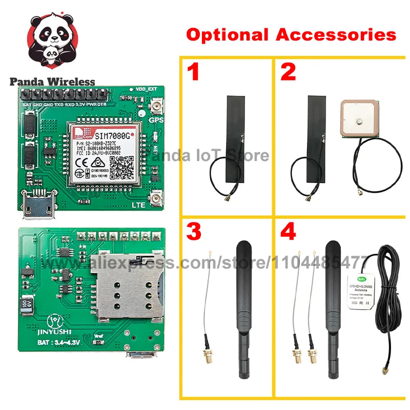 SIMCOM Core Board SIM7080G LTE CAT-M NB-IoT Module with USB Port Built-In SIM868 External LTE GPS for IoT Applications