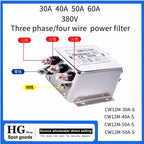 Three-phase three-wire power filter CW12B-30/40/50/60A-S Four-wire CW12M-30/40/60A-S 380V power filter CW12B-30A-S CW12M-40A-S