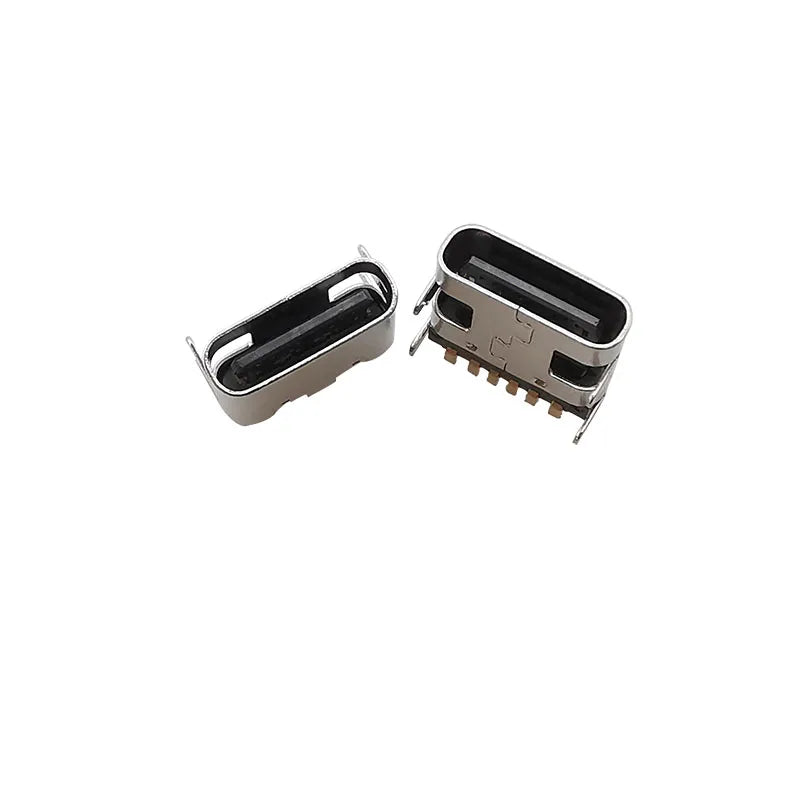 USB Type C Female 6 Pin Connector Jack SMT SMD DIY Electronic Repair Charging Port USB Type-C Socket PCB Soldering Adapter