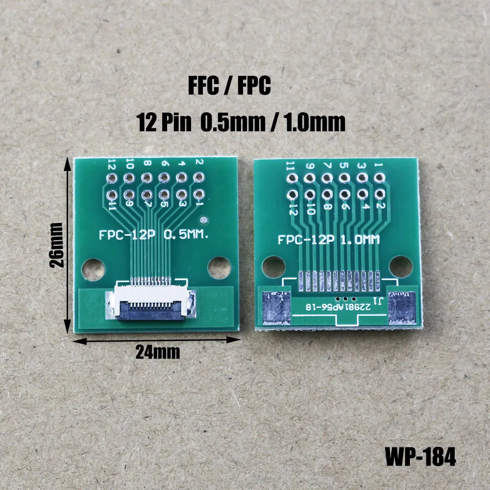 1pcs FPC/FFC Welding 0.5 Seat Connection 0.5mm Pitch Connector SMT To 2.54mm Flexible Cable Adapter Board 6 8 10 20 50 60 80 Pin