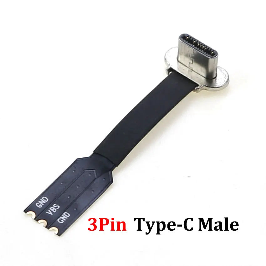 JCD Micro USB C Type-C FPC 2Pin 3Pin With Resistor R1 Soft Flat Cable Male Plug Mobile Phone Fast Charging Cable Extension Wire