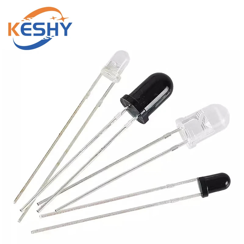 10Pairs F3 3mm F5 5mm 940nm LEDs Infrared Emitter and IR Transmitter Receiver Diode Diodes 301A Infrared to tube For Arduino