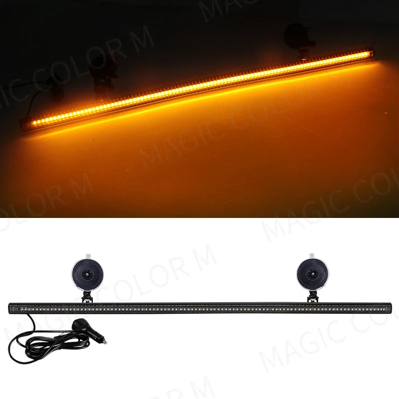 96 LED Strobe Lights For Emergency Flash Warning Lamp Windshield Bar 3030 Beads Red Blue Amber White Green Car Light Assembly