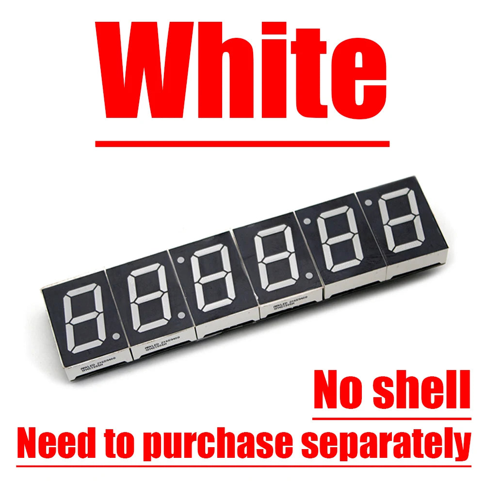 6Bit Digital Clock 1inch Led Digital Tube Time 12/24 Hour Display Mode Hour Minute Seconds DS3231 Chip Clock Type-C USB POWER