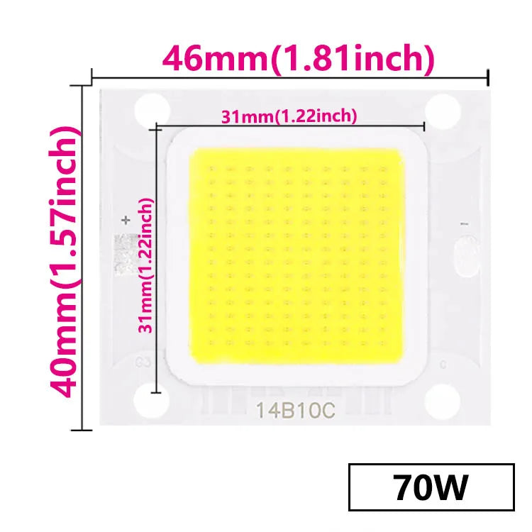 10Pcs Super Power LED Chip 100W 70W 50W 30W 20W 10W 27-36V For Floodlight Spotlight Bulbs Diode LED Ceiling Light Lamp Source