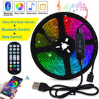 5V USB RGB LED Strip Light Remote Control 5050 30LED/m 5m 10m Lights Tape TV Backlights Home Decoration 0.5/1/2/3m Black PCB