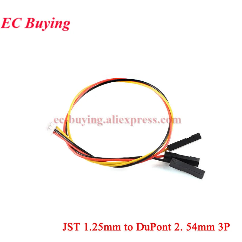 2Pcs-20Pcs JST 1.25mm to 2.54mm Dupont Cable 1Pin Female 2.54 Wire Connector Terminal 1.25 2P/3P/4P/5P/6P Length 20CM Electronic