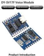 DY-SV17F Voice Playback Module Micro USB / Type-C Interface MP3 Audio Player Board UART Trigger Sound Module For Arduino