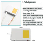 AC 110V-220V High Quality 12V 1A Bathroom Mirror Switch Touch Sensor For Led Light Mirror Headlight Bathroom Capacitance Sensor